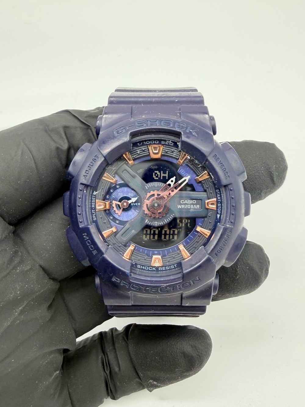 Casio G-Shock GMA-S110CM-2A Dark Purple Navy Rose Gold Watch 5425